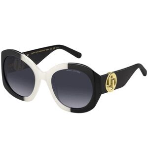 NWT Marc Jacobs Round Black White Sunglasses